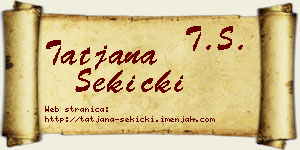 Tatjana Sekicki vizit kartica